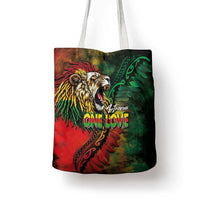 Aotearoa One Love Tote Bag Reggae Lion with Kakahu Huruhuru LT03 - Polynesian Pride
