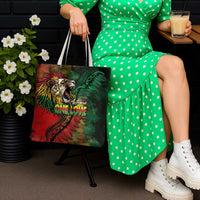 Aotearoa One Love Tote Bag Reggae Lion with Kakahu Huruhuru LT03 - Polynesian Pride