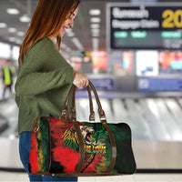 Aotearoa One Love Travel Bag Reggae Lion with Kakahu Huruhuru LT03 - Polynesian Pride
