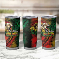 Aotearoa One Love Tumbler Cup Reggae Lion with Kakahu Huruhuru LT03 - Polynesian Pride