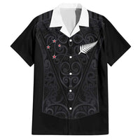 Custom Aotearoa Rugby Hawaiian Shirt Fern Blacks-Traditional Maori Motifs Design LT03 Black - Polynesian Pride