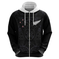 Custom Aotearoa Rugby Hoodie Fern Blacks-Traditional Maori Motifs Design LT03 - Polynesian Pride