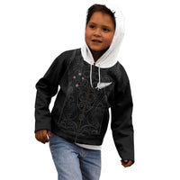 Custom Aotearoa Rugby Kid Hoodie Fern Blacks-Traditional Maori Motifs Design LT03 - Polynesian Pride