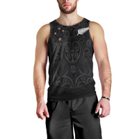 Custom Aotearoa Rugby Men Tank Top Fern Blacks-Traditional Maori Motifs Design LT03 - Polynesian Pride