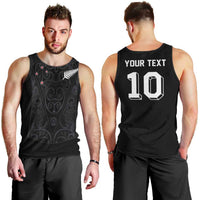 Custom Aotearoa Rugby Men Tank Top Fern Blacks-Traditional Maori Motifs Design LT03 - Polynesian Pride