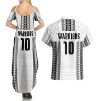 Fiji Rugby Warriors Couples Matching Summer Maxi Dress and Hawaiian Shirt Masi Tribal Pattern Go Champion 2024 LT03 - Polynesian Pride