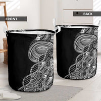 Samoan DNA Art Tattoo Laundry Basket Polynesian Pattern Black Color LT03 - Polynesian Pride