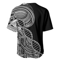 Samoan DNA Art Tattoo Baseball Jersey Polynesian Pattern Black Color LT03 - Polynesian Pride