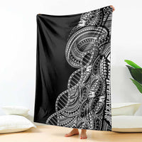 Samoan DNA Art Tattoo Blanket Polynesian Pattern Black Color LT03 - Polynesian Pride