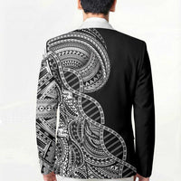 Samoan DNA Art Tattoo Blazer Polynesian Pattern Black Color LT03 - Polynesian Pride