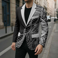 Samoan DNA Art Tattoo Blazer Polynesian Pattern Black Color LT03 - Polynesian Pride