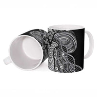 Samoan DNA Art Tattoo Ceramic Mug Polynesian Pattern Black Color LT03 - Polynesian Pride