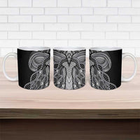 Samoan DNA Art Tattoo Ceramic Mug Polynesian Pattern Black Color LT03 - Polynesian Pride