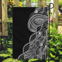 Samoan DNA Art Tattoo Garden Flag Polynesian Pattern Black Color LT03 Garden Flag Black - Polynesian Pride