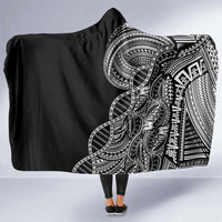 Samoan DNA Art Tattoo Hooded Blanket Polynesian Pattern Black Color LT03 One Size Black - Polynesian Pride