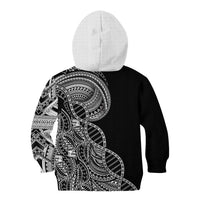 Samoan DNA Art Tattoo Kid Hoodie Polynesian Pattern Black Color LT03 - Polynesian Pride