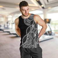 Samoan DNA Art Tattoo Men Tank Top Polynesian Pattern Black Color LT03 Black - Polynesian Pride