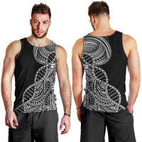 Samoan DNA Art Tattoo Men Tank Top Polynesian Pattern Black Color LT03 - Polynesian Pride