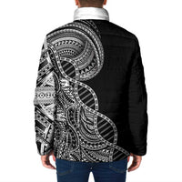 Samoan DNA Art Tattoo Padded Jacket Polynesian Pattern Black Color LT03 - Polynesian Pride