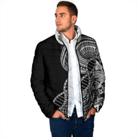 Samoan DNA Art Tattoo Padded Jacket Polynesian Pattern Black Color LT03 - Polynesian Pride