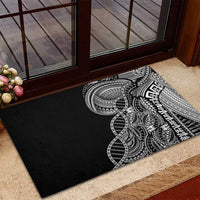 Samoan DNA Art Tattoo Rubber Doormat Polynesian Pattern Black Color LT03 - Polynesian Pride