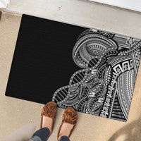 Samoan DNA Art Tattoo Rubber Doormat Polynesian Pattern Black Color LT03 - Polynesian Pride