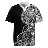 Samoan DNA Art Tattoo Rugby Jersey Polynesian Pattern Black Color LT03 Black - Polynesian Pride