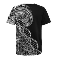 Samoan DNA Art Tattoo Rugby Jersey Polynesian Pattern Black Color LT03 - Polynesian Pride