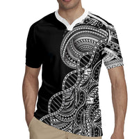 Samoan DNA Art Tattoo Rugby Jersey Polynesian Pattern Black Color LT03 - Polynesian Pride