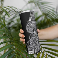 Samoan DNA Art Tattoo Skinny Tumbler Polynesian Pattern Black Color LT03 - Polynesian Pride