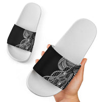 Samoan DNA Art Tattoo Slide Sandals Polynesian Pattern Black Color LT03 - Polynesian Pride