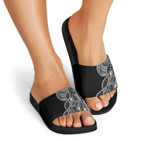 Samoan DNA Art Tattoo Slide Sandals Polynesian Pattern Black Color LT03 - Polynesian Pride