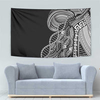Samoan DNA Art Tattoo Tapestry Polynesian Pattern Black Color LT03 - Polynesian Pride