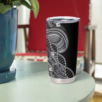 Samoan DNA Art Tattoo Tumbler Cup Polynesian Pattern Black Color LT03 - Polynesian Pride