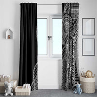 Samoan DNA Art Tattoo Window Curtain Polynesian Pattern Black Color LT03 - Polynesian Pride