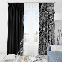 Samoan DNA Art Tattoo Window Curtain Polynesian Pattern Black Color LT03 - Polynesian Pride