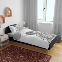 Samoan DNA Art Tattoo Bedding Set Polynesian Pattern White Color LT03 - Polynesian Pride