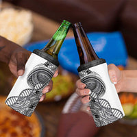 Samoan DNA Art Tattoo 4 in 1 Can Cooler Tumbler Polynesian Pattern White Color LT03 - Polynesian Pride