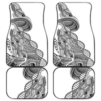 Samoan DNA Art Tattoo Car Mats Polynesian Pattern White Color LT03 - Polynesian Pride