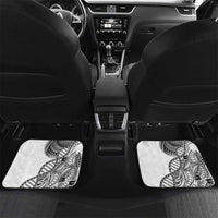 Samoan DNA Art Tattoo Car Mats Polynesian Pattern White Color LT03 Set 2pcs - Back White - Polynesian Pride