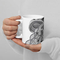 Samoan DNA Art Tattoo Ceramic Mug Polynesian Pattern White Color LT03 - Polynesian Pride