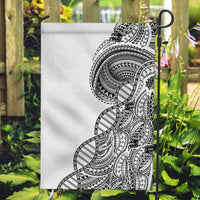 Samoan DNA Art Tattoo Garden Flag Polynesian Pattern White Color LT03 Garden Flag White - Polynesian Pride