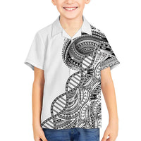 Samoan DNA Art Tattoo Hawaiian Shirt Polynesian Pattern White Color