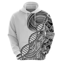 Samoan DNA Art Tattoo Hoodie Polynesian Pattern White Color LT03 - Polynesian Pride