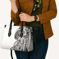 Samoan DNA Art Tattoo Leather Bag Polynesian Pattern White Color LT03 - Polynesian Pride