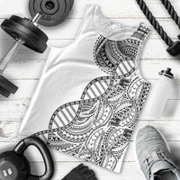 Samoan DNA Art Tattoo Men Tank Top Polynesian Pattern White Color LT03 - Polynesian Pride