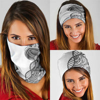 Samoan DNA Art Tattoo Neck Gaiter Polynesian Pattern White Color LT03 - Polynesian Pride