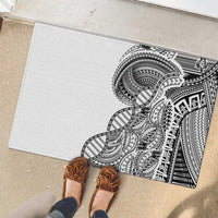 Samoan DNA Art Tattoo Rubber Doormat Polynesian Pattern White Color LT03 - Polynesian Pride