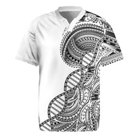 Samoan DNA Art Tattoo Rugby Jersey Polynesian Pattern White Color LT03 White - Polynesian Pride