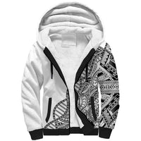 Samoan DNA Art Tattoo Sherpa Hoodie Polynesian Pattern White Color LT03 Unisex White - Polynesian Pride